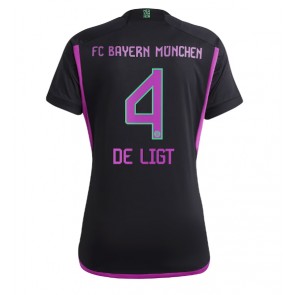 Bayern Munich Matthijs de Ligt #4 Koszulka Wyjazdowych Kobiety 2023-24 Krótki Rękaw